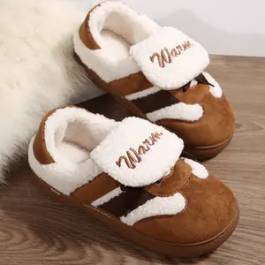 Women's Snow Shoes Fashion Casual Sneakers Breathable Flat Winter Padded Warm Women Fleece Slippers Indoor Outdoor Shoes