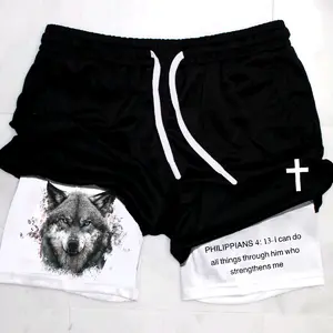 Religion Performance Gym Shorts - Compression Double Layer Polyester Fitted Style