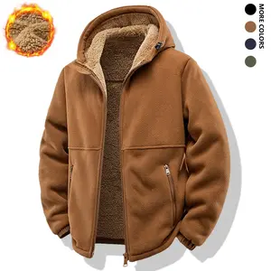 Men's Heavy-Duty Plush Fleece Jacket with Hood - Full-Zip Winter Coat,  Outerwear for Extreme Cold,  Camping & Outdoor Activities, Mens Winter Jackets And Coats, Jackets For Men Winter, Winter Clothes For Men, Winter Jackets For Men, Mens Winter Clothes