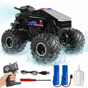 summerwins Waterproof Amphibious RC Toy Truck Car, 1:18 Scale 4WD Off-Road Monster Truck with Realistic Smoke, 360° Stunts, 2.4GHz Control, All-Terrain Transportation, Perfect Gift for Kids (Girls Ages 6-12) for Birthdays