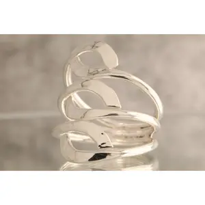 Tidal Grace - Over 6 Grams Of 925 Sterling Silver Tapered Wave Ring