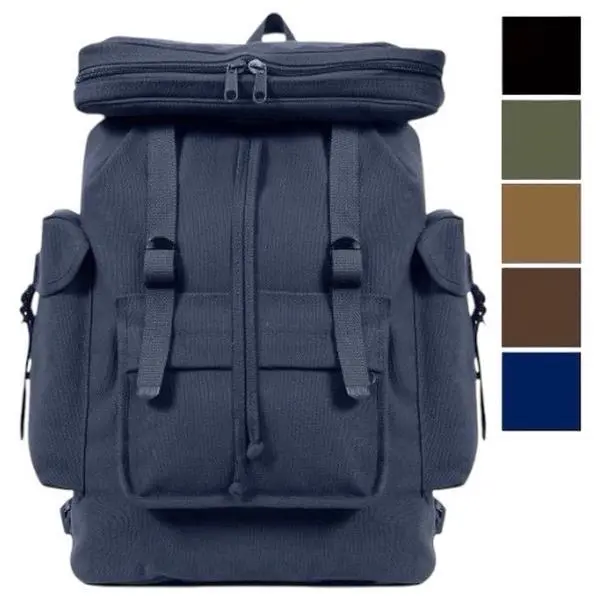 ROTHCO European Style Heavyweight Canvas Rucksack - Adjustable, Durable, Outdoor Unisex Functional Adult Backpack, Adjustable Backpack, Durable Backpack