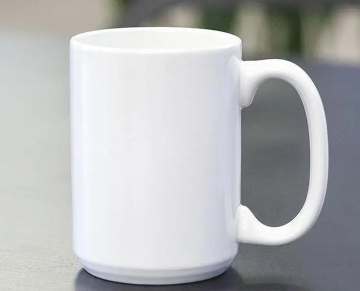 15 OZ Sublimation Blank White Mugs Ceramic Material