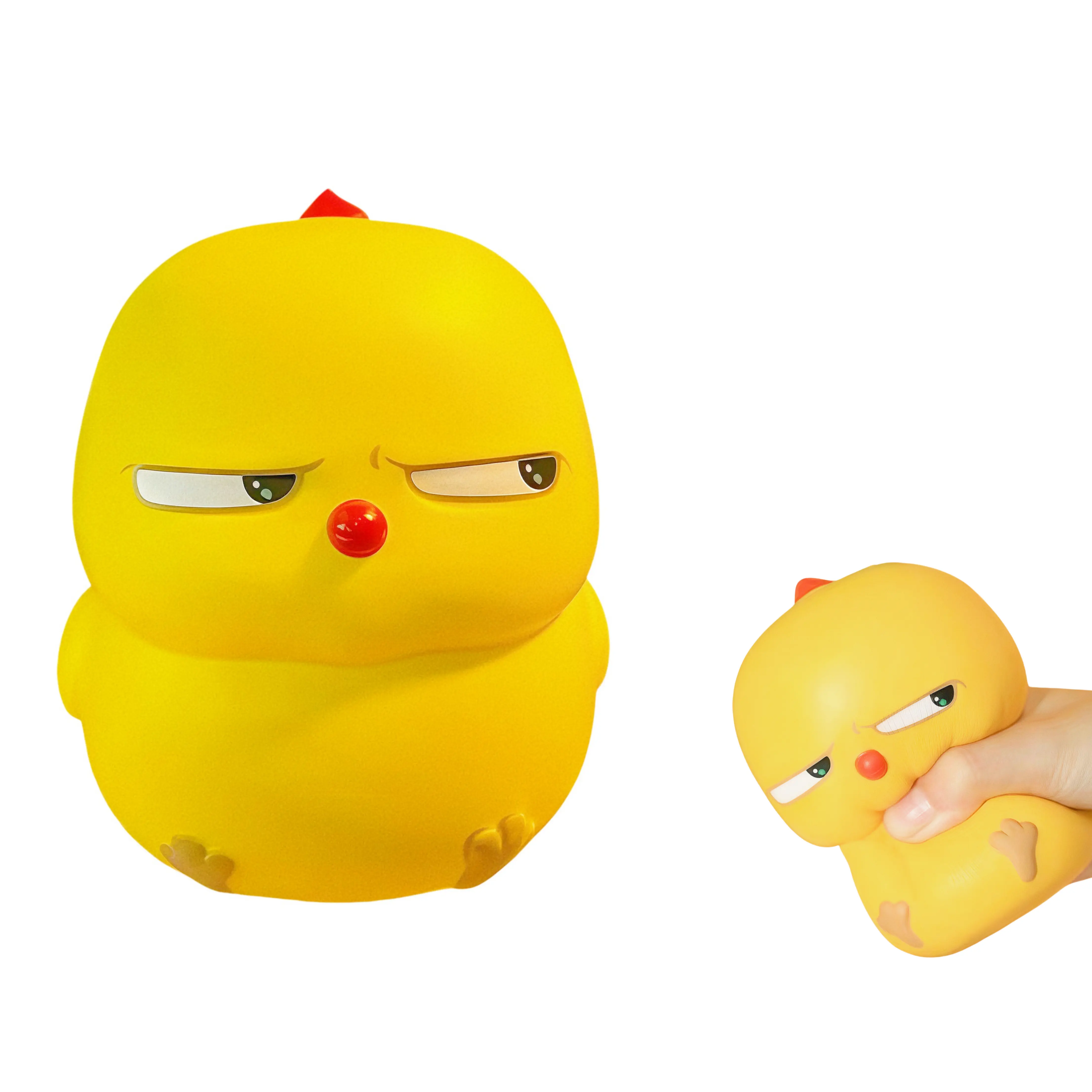 Hyperreal Wobiji Chicken Squishy Toy – Slow Rebound, TPR+PEVA Eco-Friendly, Cute Farm Bird Stress Relief Squeeze Toy for Adults & Kids