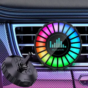 RGB Rhythm LED Light for Car, Music Levels Light, Multifunctional Ambient Lights, Neon LED Ambient Lights, USB Rechargeable Atmosphere Light for Game Car TV Dj Studio, Car Decorative Light