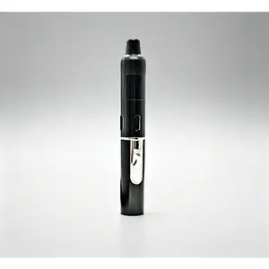 Windproof Refillable Pocket Lighter, Slim Blue Flame Waterproof Fire Starter with Storage Bag for Outdoor Survival