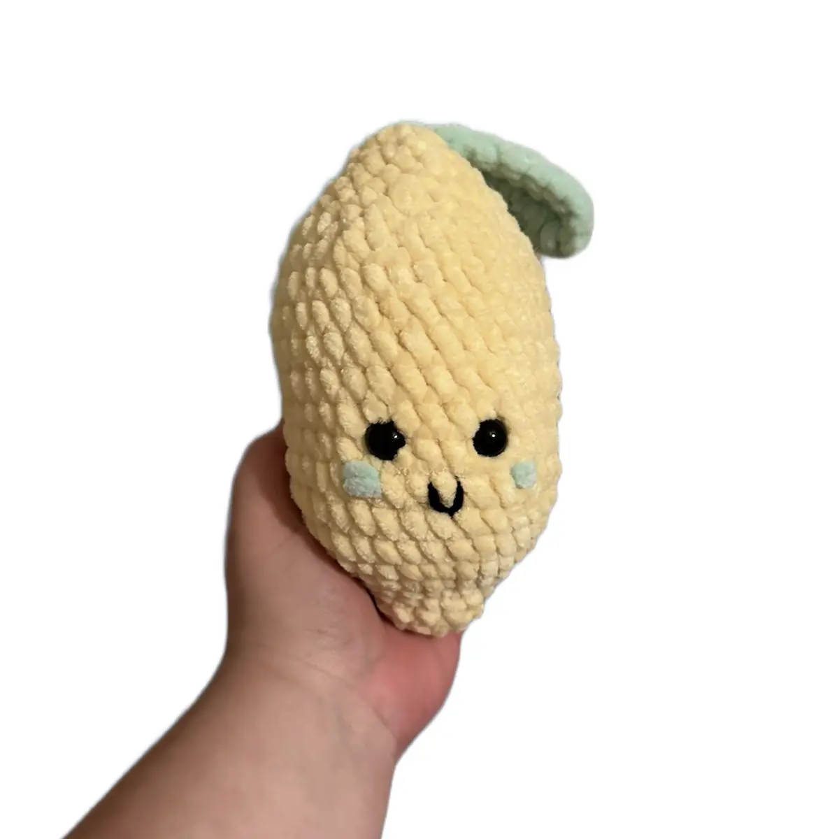 Small Lemon Crochet Handmade Plushie -8 Inches tall