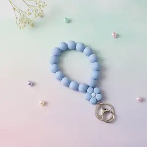 Flower Beaded Keychain