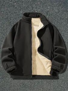 Men's Fleece Lined Jacket Coat, Thick Winter Work & Casual Wear, XS-2xl Sizes Available, Perfect for Fall & Winter Activities