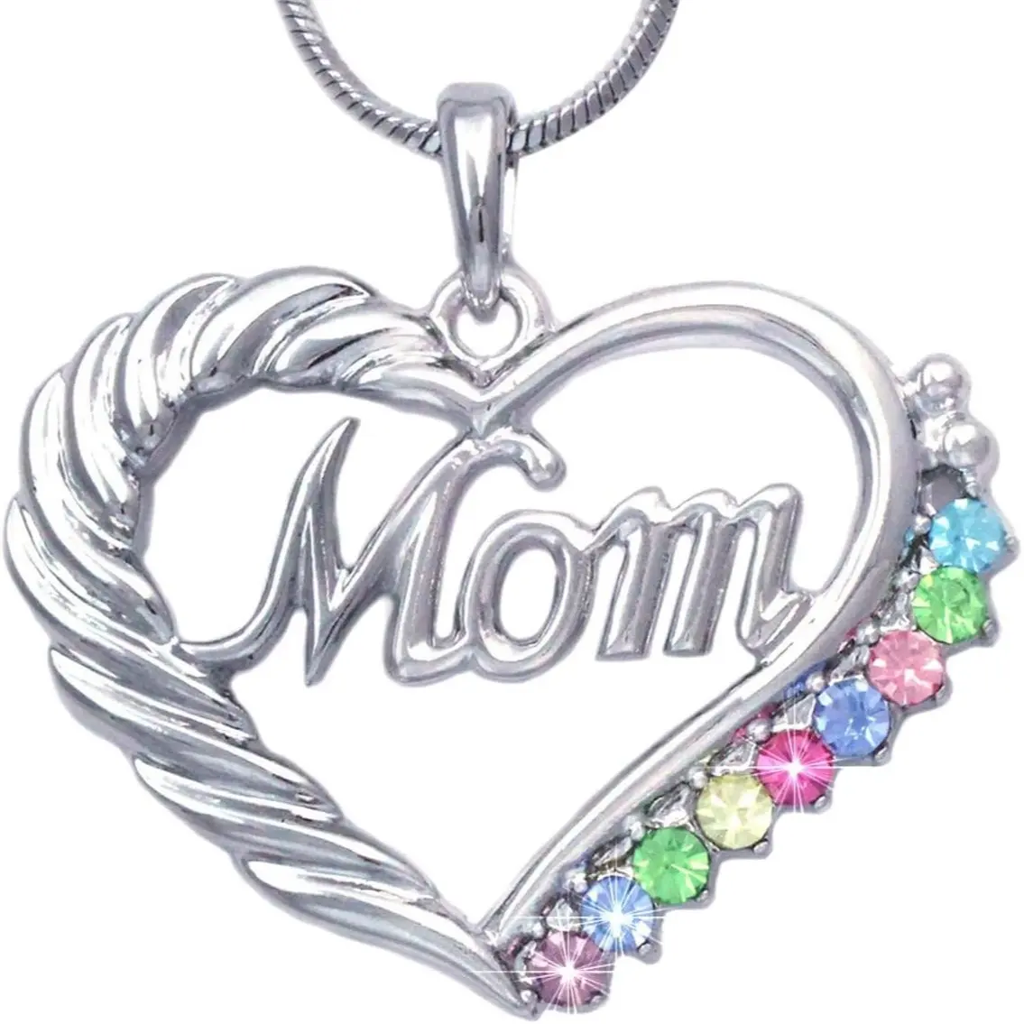 Silver w/ Rainbow Crystal