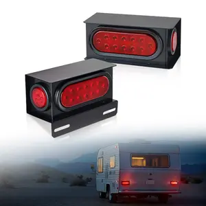 VEVOR Trailer Lights, 10-30V LED Trailer Tail Lights Kit with Stop Brake Turn Tail Clearance (Side) Lamp, Left and Right Waterproof Tow Lighting Kit for Boat Truck Camper RV Snowmobile Bus Caravan