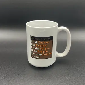 OSRS Coffee Menu Mug, Old School RuneScape 11oz 15oz Ceramic Mug