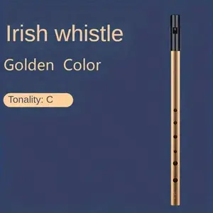 Irish Whistle Beginner Flute, Aluminum Alloy 6-Hole C/d Key Metal Student School Wind Instrument, Professional High Pitch Straight Flute Melodious Voice