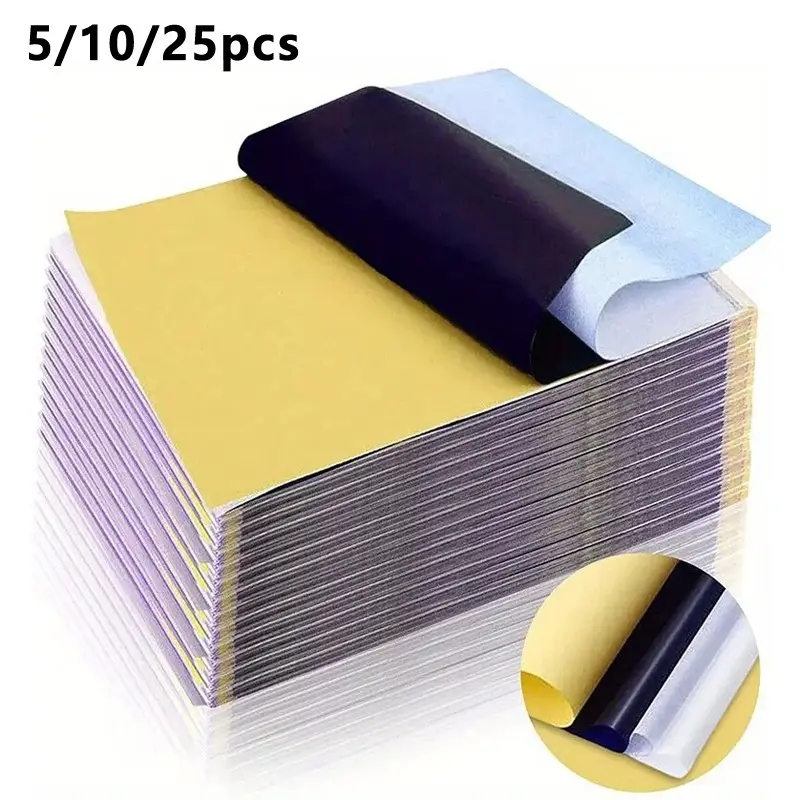 5/10/25pcs Multiple Quantities Professional Grade A4 Tattoo Transfer Paper,Quick Transfer, Suitable for Heat Press Machines, File Folder Packaging