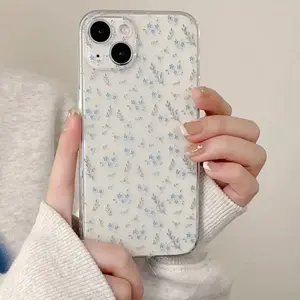 Floral Pattern Phone Case, Decorative Phone Protector Cover, Phone Accessories Compatible with iPhone 15 14 13 12 11 7 X XR XS Max