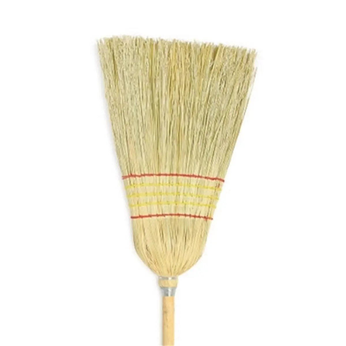 212 MAIN 5-Sew Clean Sweep Corn Blend Broom, Lacquer Handle Floor Cleaning Brush, 21lbs Weighted Home Care Tool
