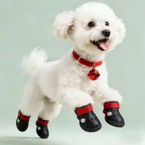 Breathable Dog Shoes for Summer Outdoor Protection, All-Season Non-Slip Soft Sole Pet Paw Protectors, Anti-Slip Boots for Small Medium Large Dogs, Universal Fit Clogs for Hot Pavement & Hiking