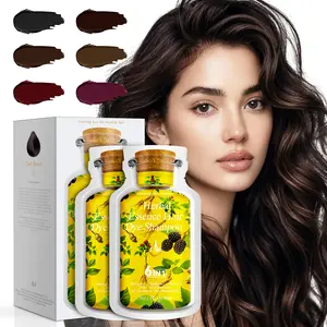 Limer, Multi-color,Bubble Hair Dye Shampoo,6-in-1 Instant Tinte de Cabello,Herbal Ingredients,Gray Coverage,Non-stained Skin,Plant Haircare(10packs)