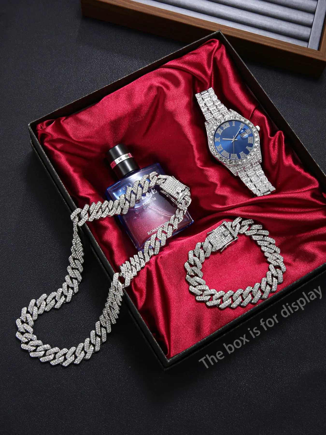 Timeless Fragrance Jewelry Gift Set, Watch Perfume Necklace Bracelet, Perfect Confession Gift for Secret Admirer, Fashion Watch Set