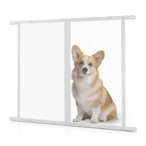 VEVOR RV Screen Door Protector, 24x26 inch Door Grille, Easy to Install and Disassemble, Reinforced Breathable Protective Mesh, Aluminum Alloy Camper RV Entry Protector for Pet Protection, White