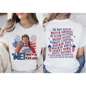 Joe Dirt Merica Independence Tee – Funny Americana Graphic Shirt, Fireworks Holiday Apparel