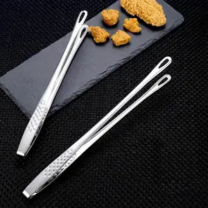 2pcs Stainless Steel Food Tongs Long Handle Non-Slip Barbecue Tongs Steak Tongs Kitchen Cooking Tools kitchen accessories