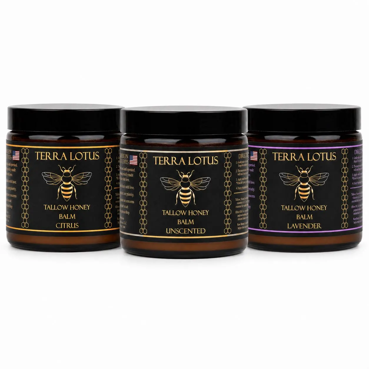 Terra Lotus - Organic Tallow Honey Balm [3 Pack]