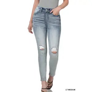 Zenana high rise light wash skinny jeans