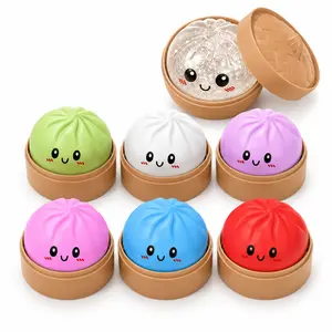 Dumpling Squishy, Squishy Dumpling Toy, Mystery Dumplings Squishies, dumpling squishy mystery box, Soft Squeeze Decompression Dough for Adults - Portable Stress Relief Toy - Office Decoration