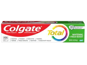 Colgate Total - FRESH BOOST-Toothpaste Gel, 10 Benefits, No Trade-Offs, Helps Fight Bacteria, Freshens Breath, Mint Flavor, 1 Pack, 5.1 Oz Tube