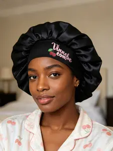 Women's Satin Sleep Cap Hair Protector, Haircare Bonnet, Soft Comfortable Design, Night Use, Fashion Headwear, Suitable for Curly and Straight Hair, Spa & Sleep
