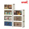 ONAIL 128QT (32-Gallon) Adjustable Collapsible Stackable Plastic Storage Bins with Lid, Magnetic Doors, 360-Degree Wheels - Durable Eco-Friendly Closet Organizers for Bedroom, Garage (Multi-Size Option Available)
