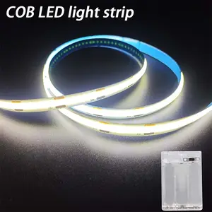 1PC COB LED Light Strip Battery Box, Flexible Bendable Design, Ideal for Kitchen Bedroom Lighting & Party Decorations, No Batteries Included, Led Strip Lights, Interior Led Lights