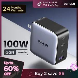 UGREEN 100W/140W/200W Nexode USB C Super Charger. 4-Port GaN Foldable Wall Adapter. Perfect for MacBook Pro/Air, iPad Pro, iPhone 17/16/15 Pro. Fast Charging Charger,September Restock,#SummerVibes,mothersdaygift