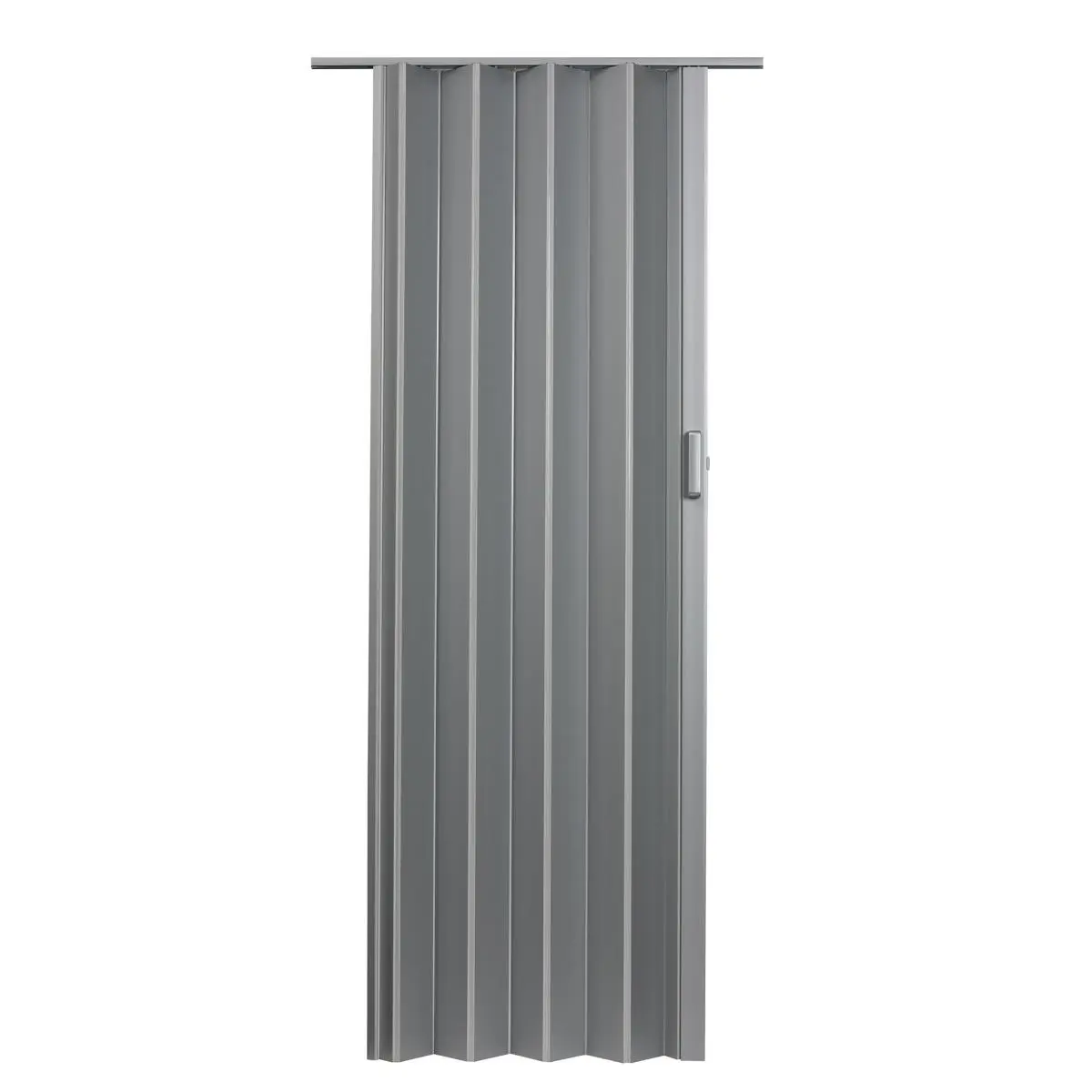 212 MAIN Vinyl Spacesaving Scratch-Resist Elite Accordion Door for Closet Use, 48 x 96 in, Satin Silver, Includes Track