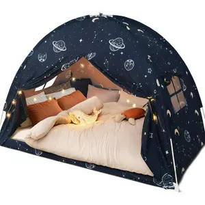 Bed Tent Full, Space Play Canopy for Kids Boys, Kids Bed Canopy Full Size, Galaxy Dome Boys Tents Dream Privacy Space on Bed Sleeping Tent (Full Bed Tent)