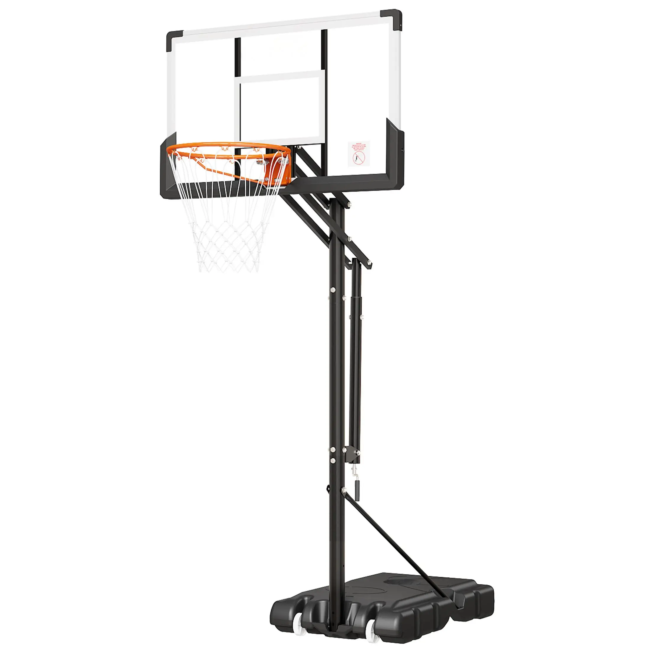 Kids Portable Basketball Hoop Indoor Outdoor, 5-10FT Height Adjustable Basketball Goal with 44-Inch Shatterproof Backboard, Wheels & Fillable Sandbag for Backyard Driveway