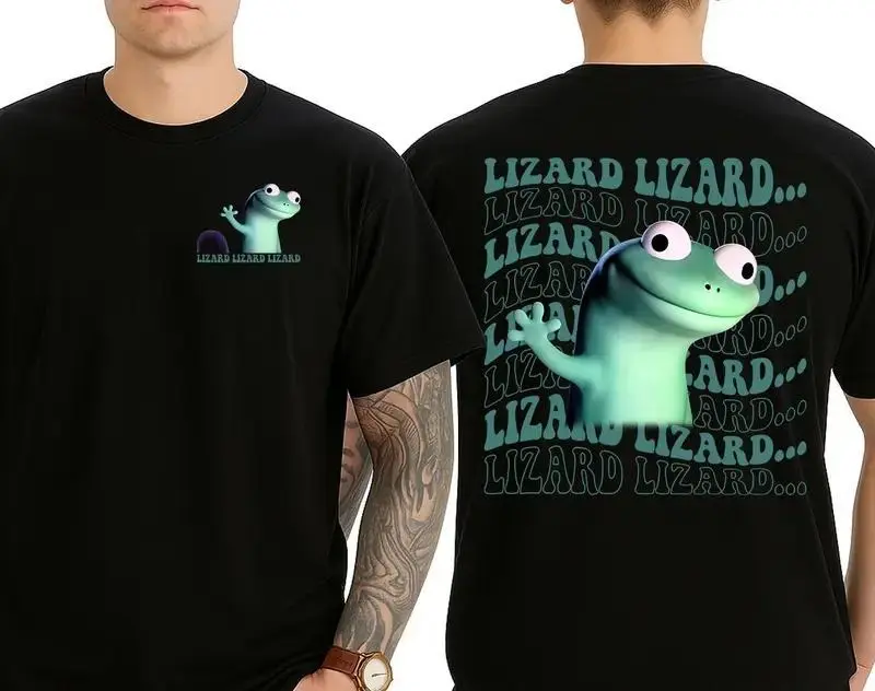 Lizard Meme Cute T-Shirt, Funny Shirt, For Man, For Women, Full Size, Fulll Color 0
