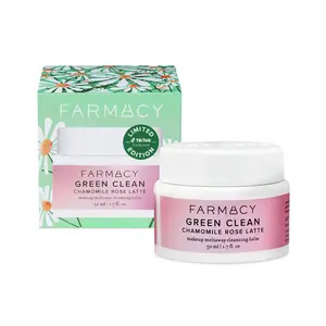 Farmacy Beauty Green Clean Chamomile Rose Latte Cleansing Balm - Limited Edition Scent - Makeup Remover Balm - Effortlessly Removes Makeup & SPF