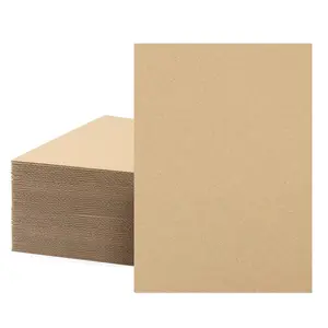 Mat Board Center, 50 Corrugated Cardboard Sheets 5x7 Inches Flat Card Board Inserts for Packing, Shipping, Mailing, DIY Crafts