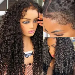Cynosure 4C Edges Glueless Curly 8x5 Lace Front Wig Invisible HD Lace Human Hair Wig With Natural Realistic Hairline