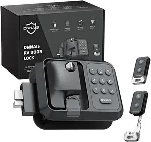 Full Metal RV Keyless Entry Door Lock with Password & Remote, Fits Most Trailers and 5th Wheels, Ideal Gifts for RV Owners