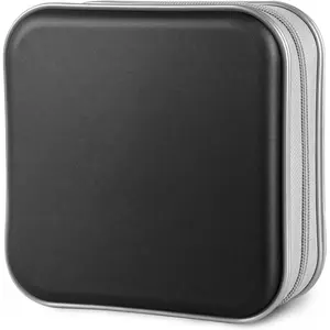 CD Case, 40 Capacity CD/DVD Case Holders Wallet Hard Plastic DVD Disc Cases Storage Binder for Car Home Office Travel -USA