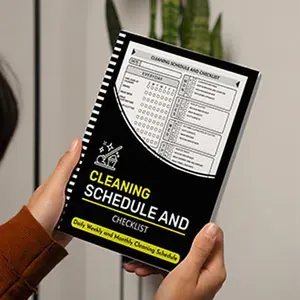 Cleaning Schedule and Checklist: Daily Weekly and Monthly Household Cleaning Schedule, Housekeeping Checklist Planner.
