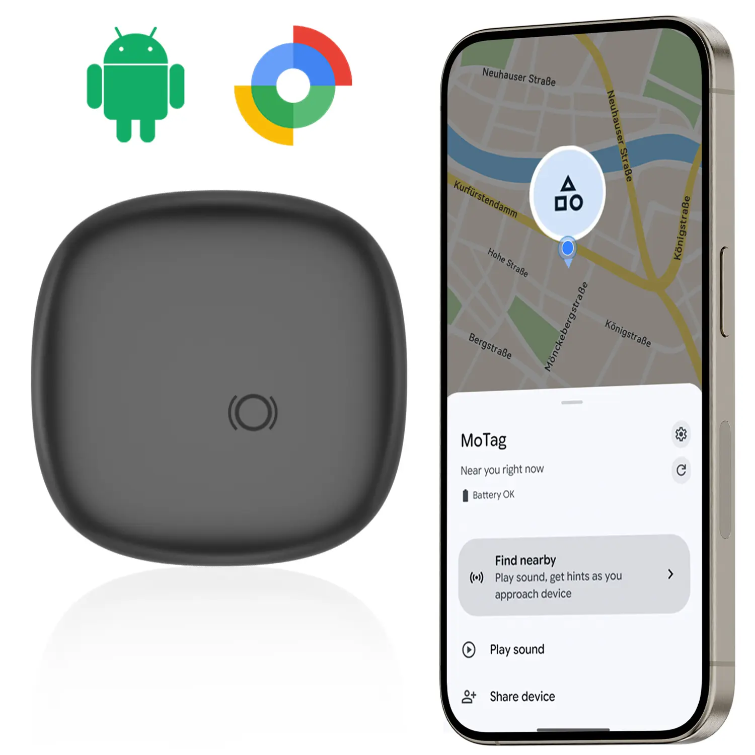 [NEW] F17 Wireless GPS Positioning Tracker 4-Pack, Compact Tag with 2-Year Battery Life, Bluetooth Sync, GPS Tracking Detector, IP65 Waterproof, Google Find Hub App Compatible for Android, Cells, Keys, Wallets