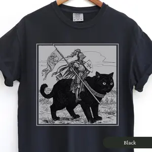 Medieval Knight Shirt | Renaissance Fair Knight Cats Rider | Funny Medieval | Woman Man Unisex