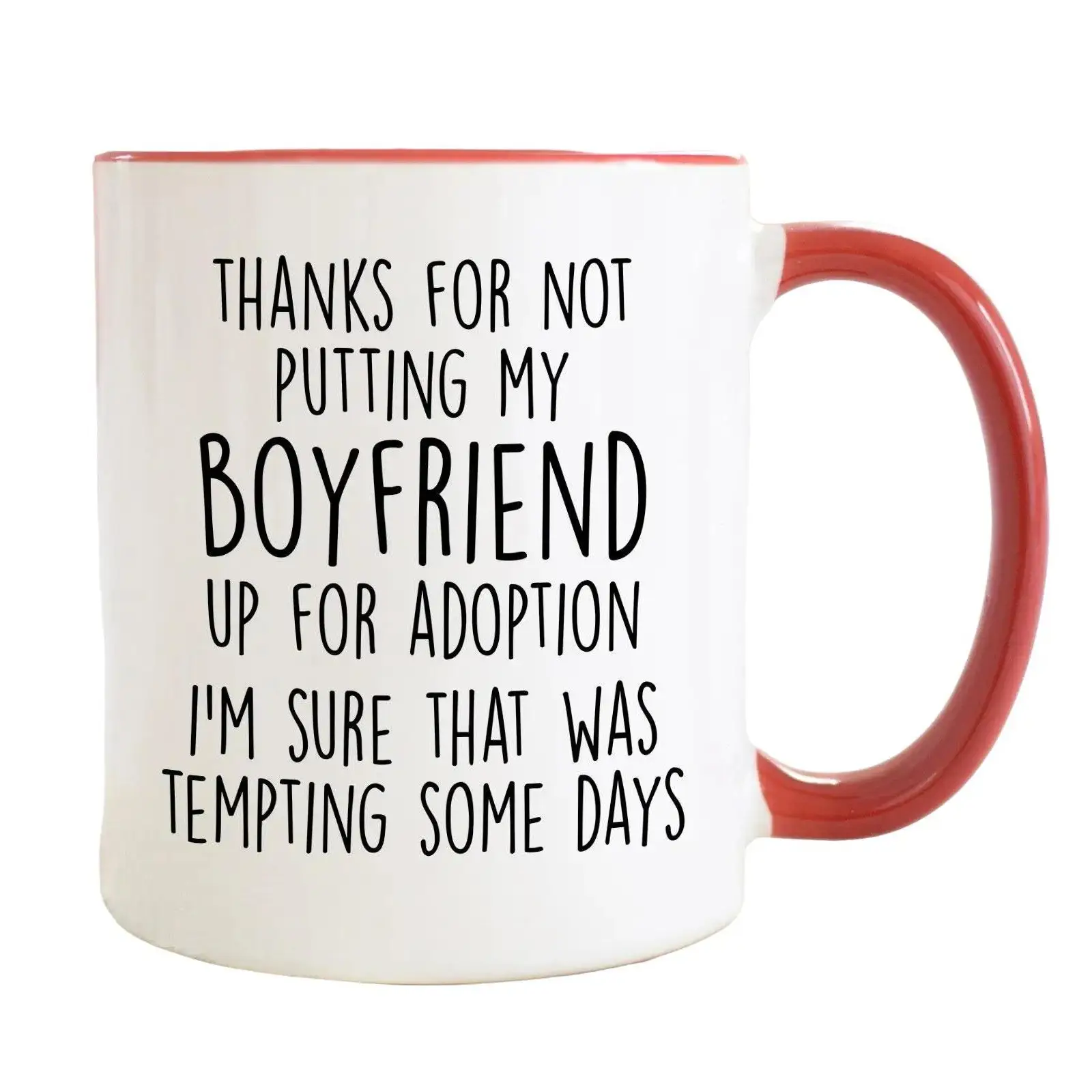 Thanks For Not Putting My Boyfriend Up For Adoption, Gifts For Boyfriend's Mother, Mother's Day Gift, Future Mother In Law Gift, Novelty Coffee Mug, G