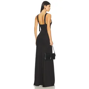 OW Collection Florence Maxi Dress in Black