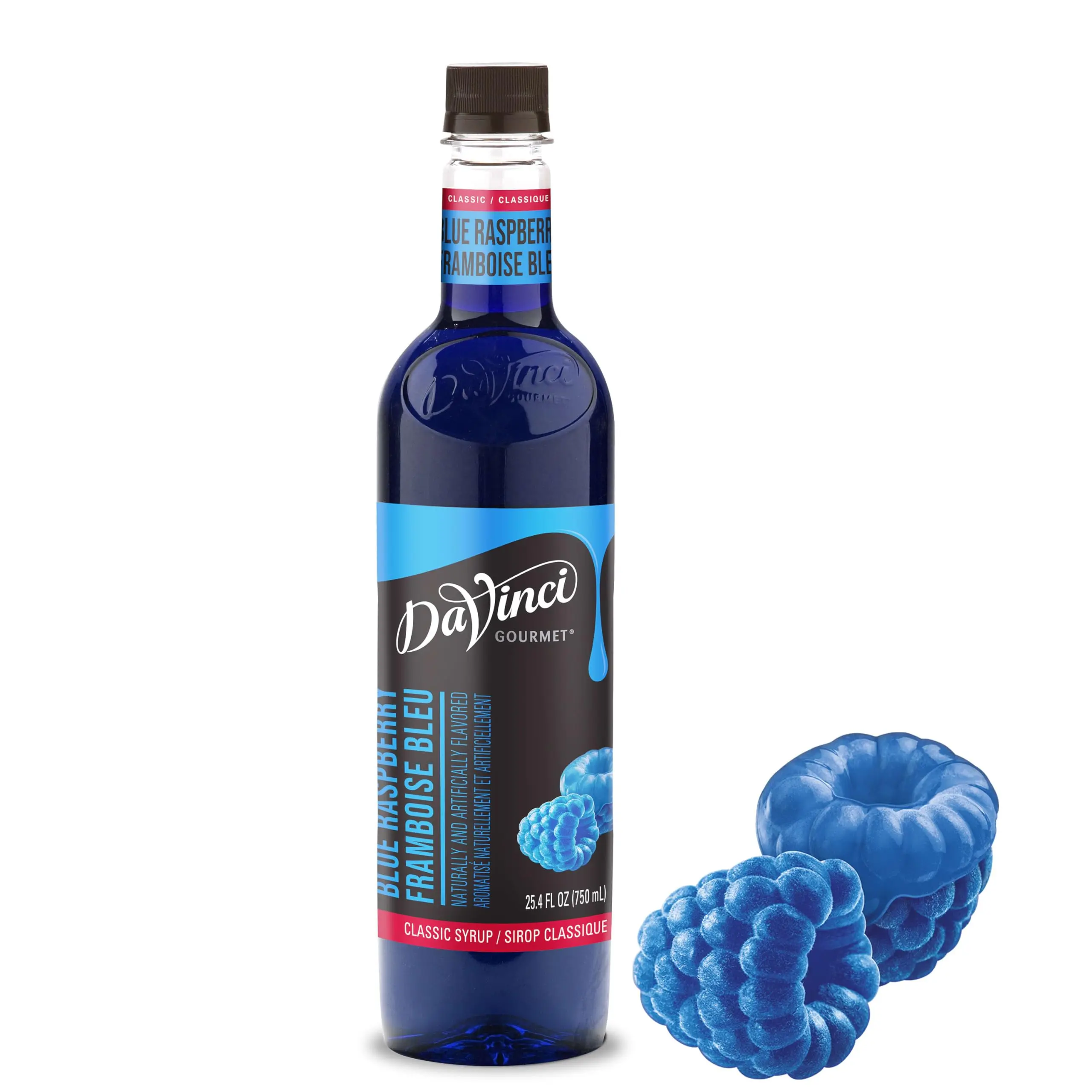 Classic Blue Raspberry Gourmet Syrup 25.4 fl oz Bottle Sweet Blue Raspberry Flavor for Drinks, Sodas, Mocktails, Desserts Pack of 1