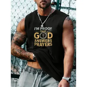 I Am God's Response to Prayer Vests with Elegant Crown Cross Features for Church and Holiday Events